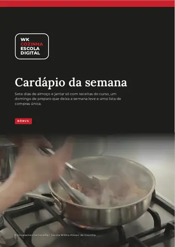 Capa: Cardápio da semana