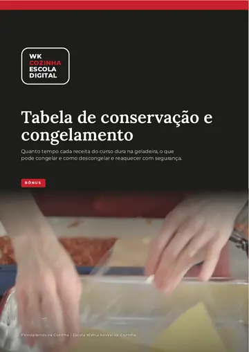 Capa: Tabela de conservação